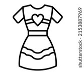 Dress vector icon. Can be used for printing, mobile and web applications.