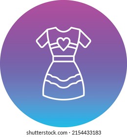 Dress vector icon. Can be used for printing, mobile and web applications.