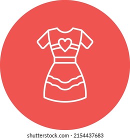 Dress, Vektorsymbol. Kann für Druck-, Mobil- und Web-Anwendungen verwendet werden.