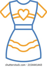 Dress vector icon. Can be used for printing, mobile and web applications.