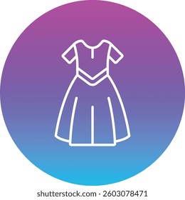Dress vector icon. Can be used for printing, mobile and web applications.