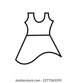 Dress vector icon, clothes symbol. flat vector illustration for web site or mobile app.eps