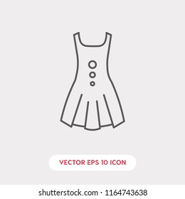 Dress vector icon. fashion symbol. Linear style sign for mobile concept and web design. Dress symbol logo illustration. vector graphics - Vector.