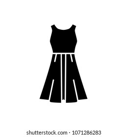 dress vector icon. Flat design style