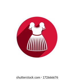 Dress vector icon isolated.