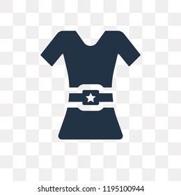 Dress vector icon isolated on transparent background, Dress transparency concept can be used web and mobile