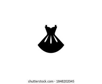 Icono vectorial de vestir. Ilustración de vestimenta de mujeres aisladas