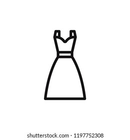 Dress vector icon, woman clothes symbol