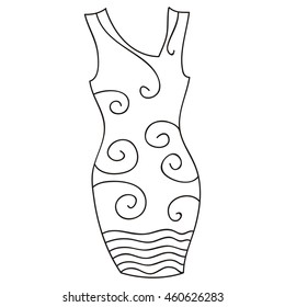 Dress. Vector illustration.