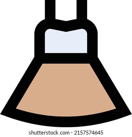 dress Vector illustration on a transparent background.Premium quality symmbols.Stroke vector icon for concept and graphic design.