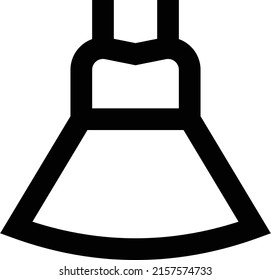 dress Vector illustration on a transparent background.Premium quality symmbols.Stroke vector icon for concept and graphic design.