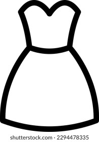 dress Vector illustration on a transparent background. Premium quality symmbols. Thin line vector icons for concept and graphic design. 
