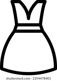 dress Vector illustration on a transparent background. Premium quality symmbols. Thin line vector icons for concept and graphic design. 
