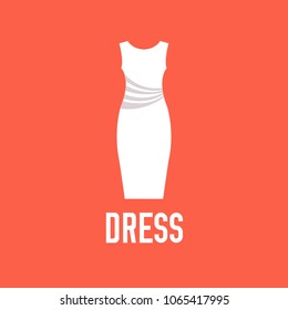 Dress vector illustration symbol object. Flat icon style concept design