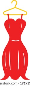 Dress vector initial logo design