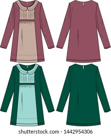 dress vector for lady vector template pattern