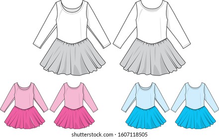 dress vector pattern template  for girl