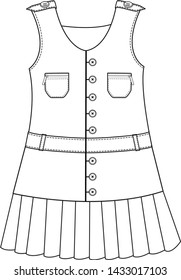 dress vector template isolated illustration