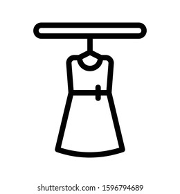 dress vector thin line icon 