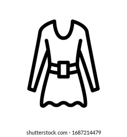 dress vector thin line icon 