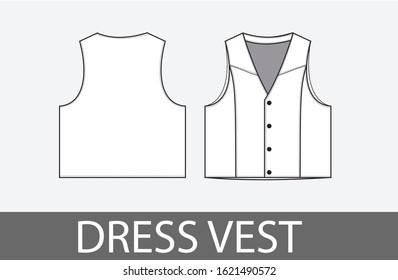dress vest black and white  drawing file