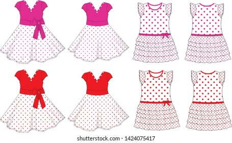 dress wear for girl  vector template