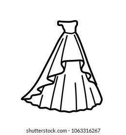 Dress Wedding icon vector