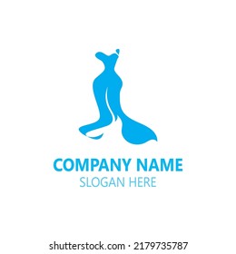 Dress woman logo image beauty creative for boutique vector template
