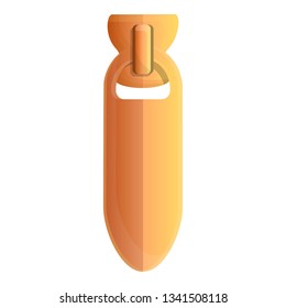 Dress zipper icon. Cartoon of dress zipper vector icon for web design isolated on white background