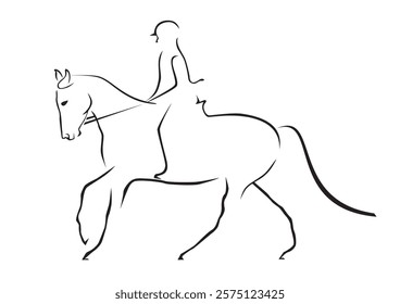 Dressage, horse, animal, art, equestrian, riding, girl