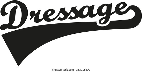 Dressage word retro