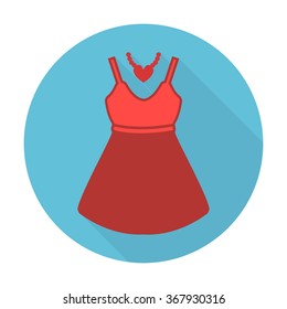 Dress,Beads Icon Vector.