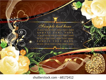 Dressed postcard. Valentine's Day, eps 10