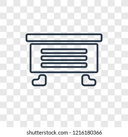 Dresser concept vector linear icon isolated on transparent background, Dresser concept transparency concept in outline style