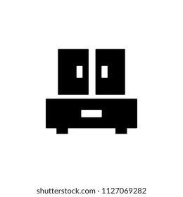 dresser glyph icon. Element of furniture icon for mobile concept and web apps. This dresser glyph icon can be used for web and mobile. Premium icon on white background