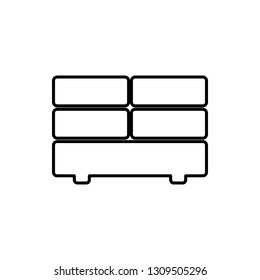 dresser glyph icon. Element of Furniture for mobile concept and web apps icon. Thin line icon for website design and development, app development