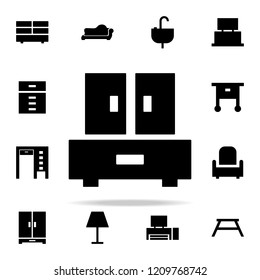 dresser glyph icon. Furniture icons universal set for web and mobile