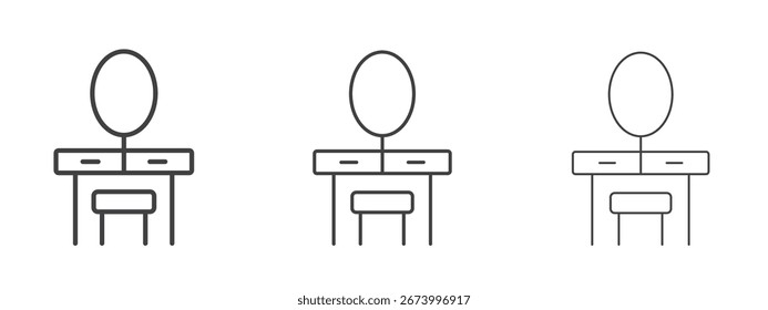Diseño del icono del tocador, conveniente para el Web, las infografías, la interfaz y los App.
