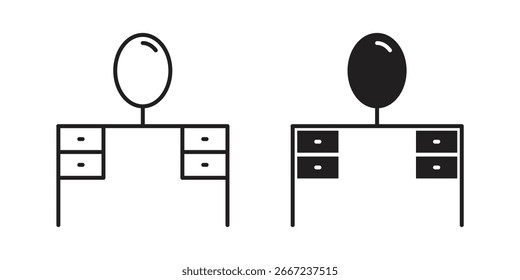 Elementos de iconos de vestidor.