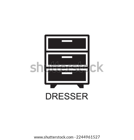 dresser icon , furniture icon vector