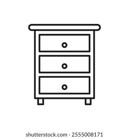 Dresser icon Simple thin line flat symbol