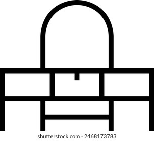 dresser icon. Thin linear style design isolated on white background