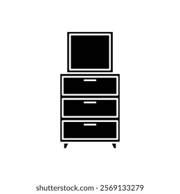 Dresser icon Vector flat thin line illustration