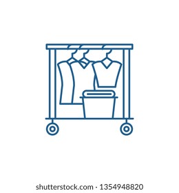 Dresser line icon concept. Dresser flat  vector symbol, sign, outline illustration.