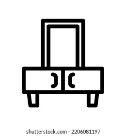 dresser line icon illustration vector graphic