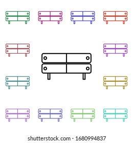 Dresser line multi color style icon. Simple thin line, outline vector of home things icons for ui and ux, website or mobile application