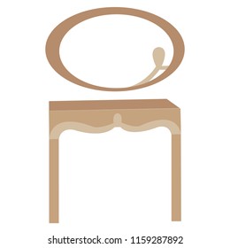 Dresser with mirror