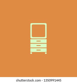 Dresser mirror vector icon. flat design