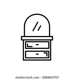 dresser table icon in line style