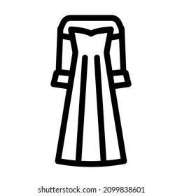 dresses evening gowns line icon vector. dresses evening gowns sign. isolated contour symbol black illustration